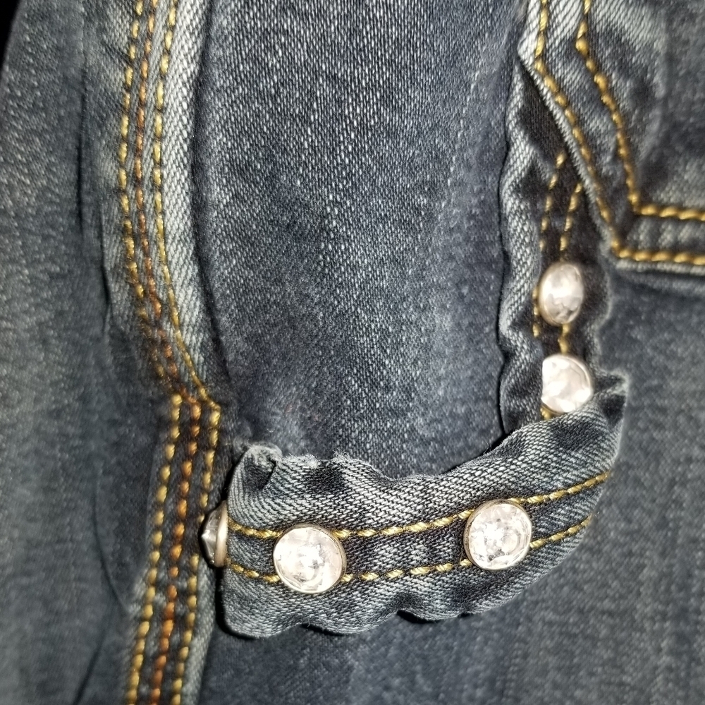 Baby Phat Carpenter Jeans Stretchy Flare Leg Size 7 - Picture 4 of 11